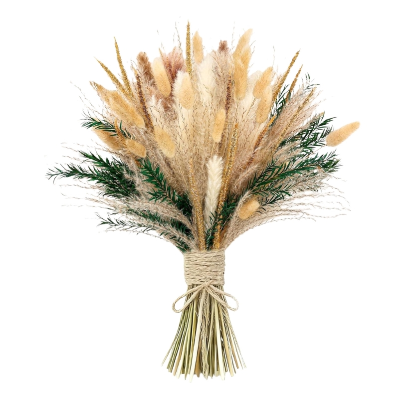 Dried Flower Bunch - จำนวนมาก 100PCS แห้ง Pampas Grass Stems