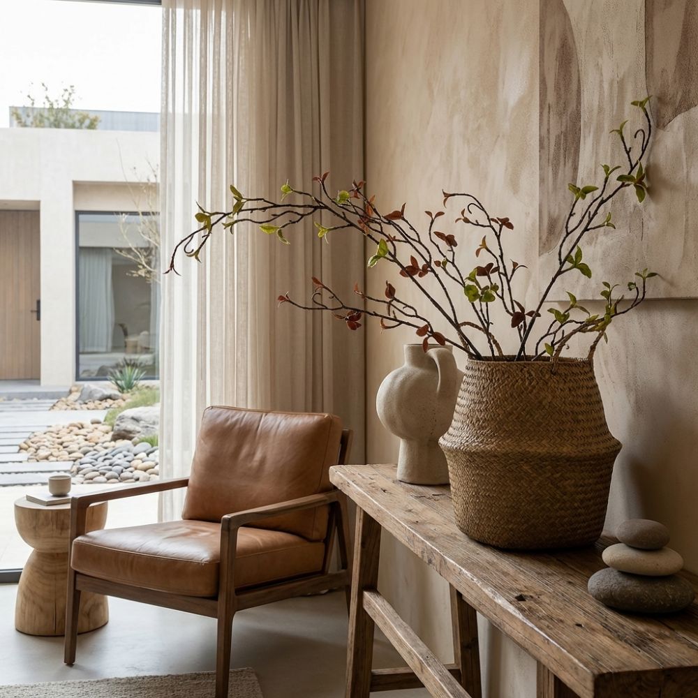 Branch Curly Willow - กิ่งวิลโลว์ประดิษฐ์สัมผัสเหมือนจริง สำหรับตกแต่งแจกัน กิ่งไม้จำลอง พลาสติกสีเขียว ต้นไม้ปลอม ดอกตูมปลอม