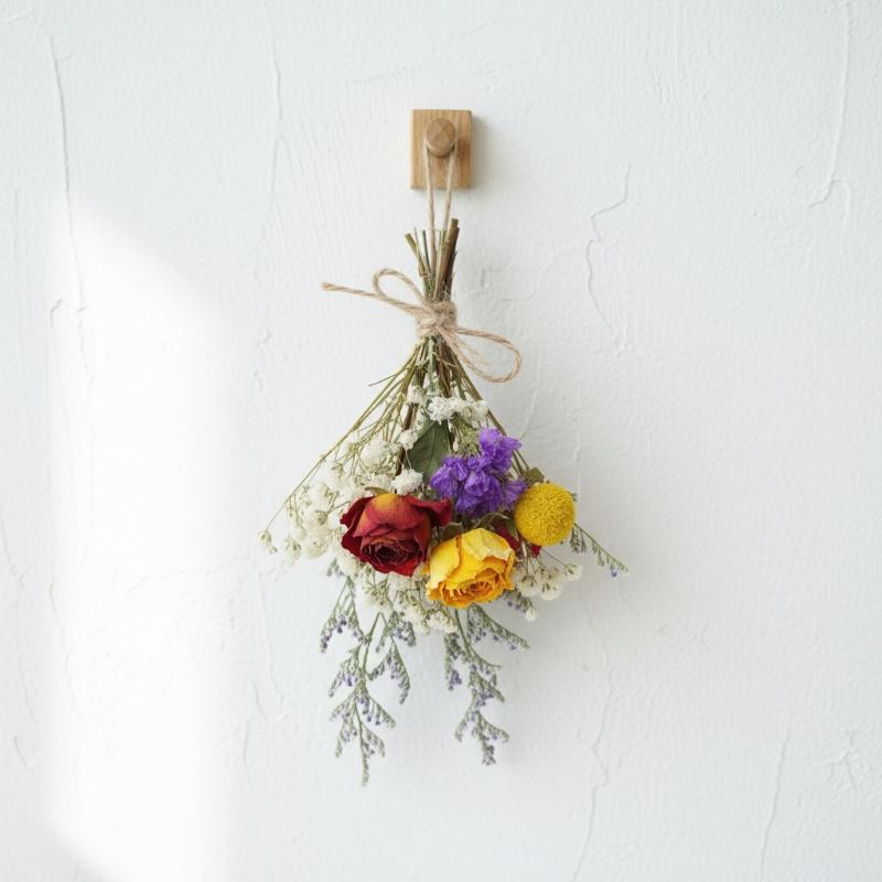 Dried Flower Bunch - ช่อดอกไม้แห้งธรรมชาติขนาดเล็กสำหรับติดกระดุมเสื้อเพื่อนเจ้าบ่าวในงานแต่งงาน 1 ชิ้น ช่อดอกไม้ติดเสื้อเพื่อนเจ้าสาว ทำด้วยมือ สไตล์เรียบง่าย