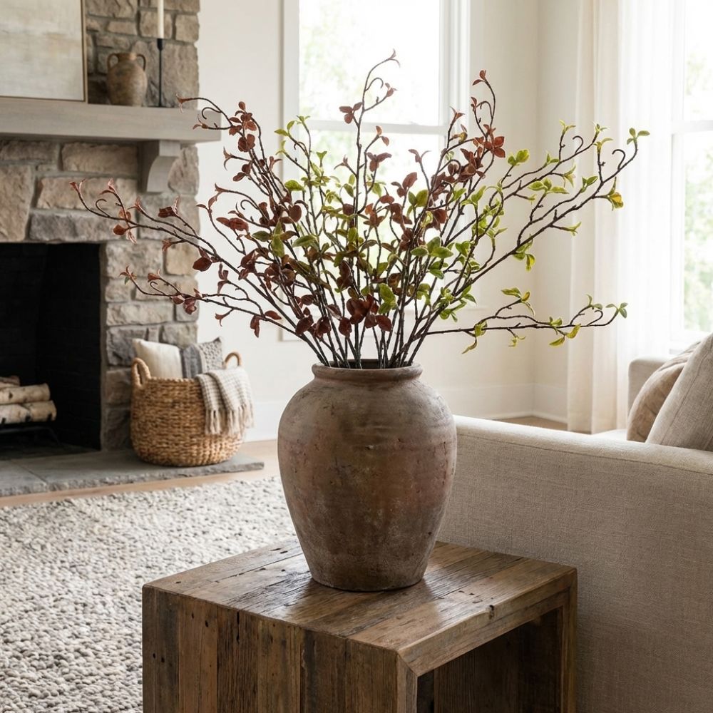 กิ่งวิลโลว์ประดิษฐ์สัมผัสเหมือ - Branch Curly Willow บทวิจารณ์และราคา