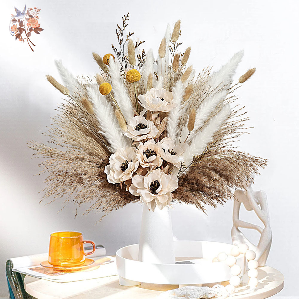 55 ชิ้นประดิษฐ์ดอกไม้ช่อดอกไม้ - Dried Flower Bunch บทวิจารณ์และราคา