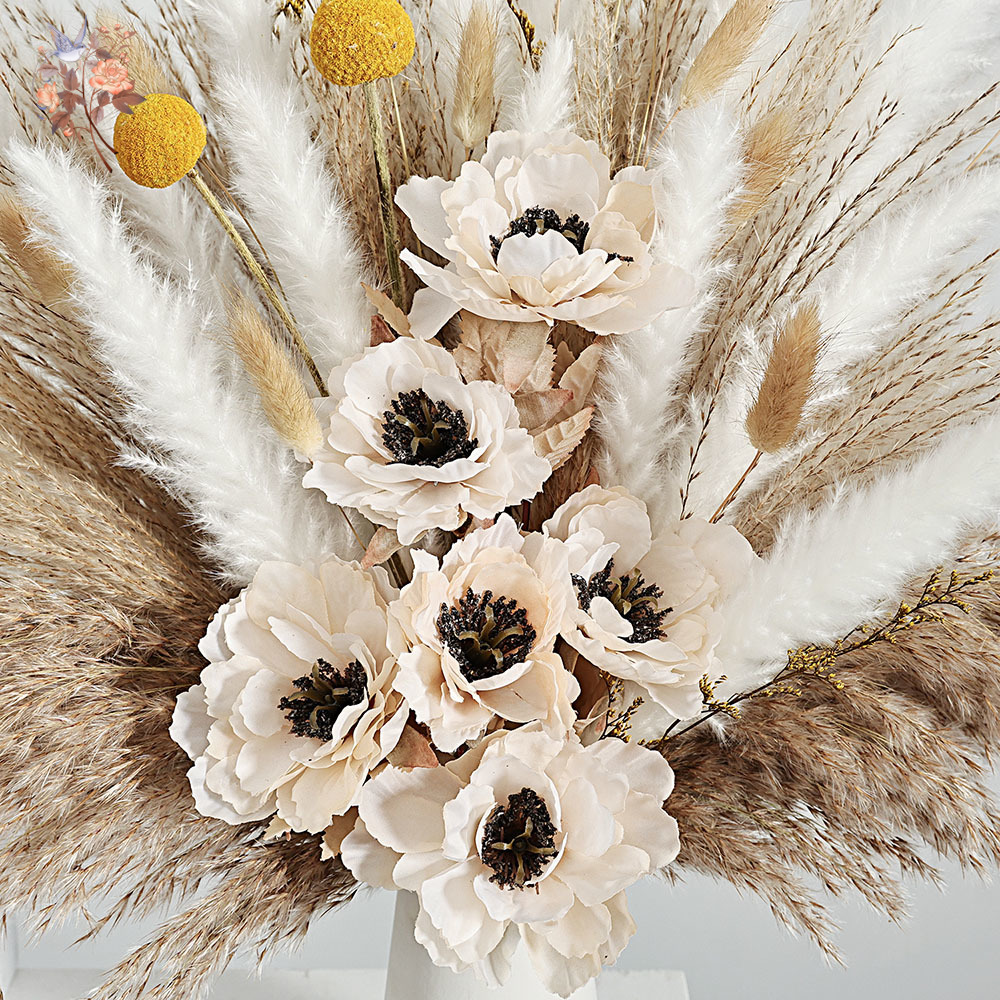 55 ชิ้นประดิษฐ์ดอกไม้ช่อดอกไม้ - Dried Flower Bunch บทวิจารณ์และราคา