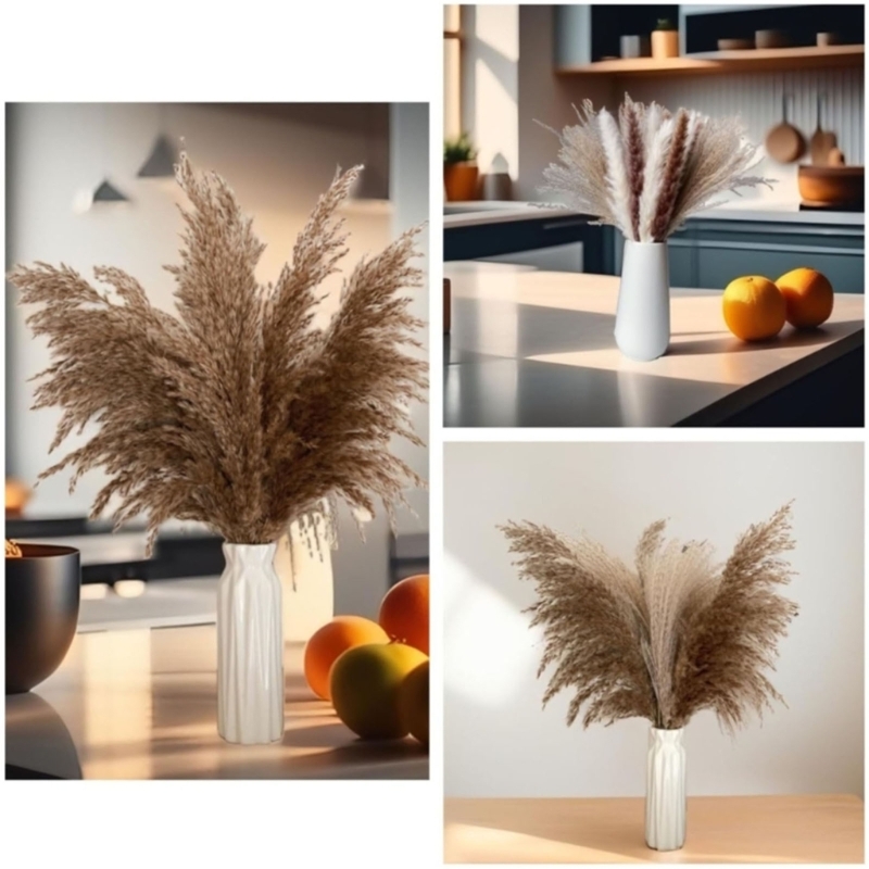 จำนวนมาก 100PCS แห้ง Pampas Gr - Dried Flower Bunch บทวิจารณ์และราคา