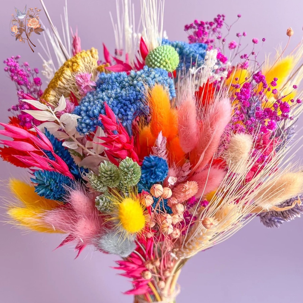 ช่อดอกไม้แห้งหลากสีสันสำหรับเจ - Dried Flower Bunch บทวิจารณ์และราคา