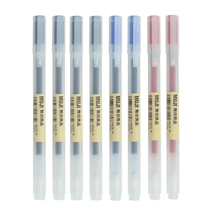 ปากกาเจล MUJI สีดำ/แดง/น้ำเงิน - Muji Stationery Gel Pen บทวิจารณ์และราคา