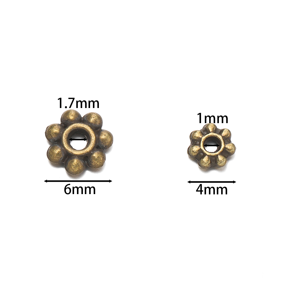 200 PCS 4/6mm Alloy Snowflake  - Flower Supply บทวิจารณ์และราคา
