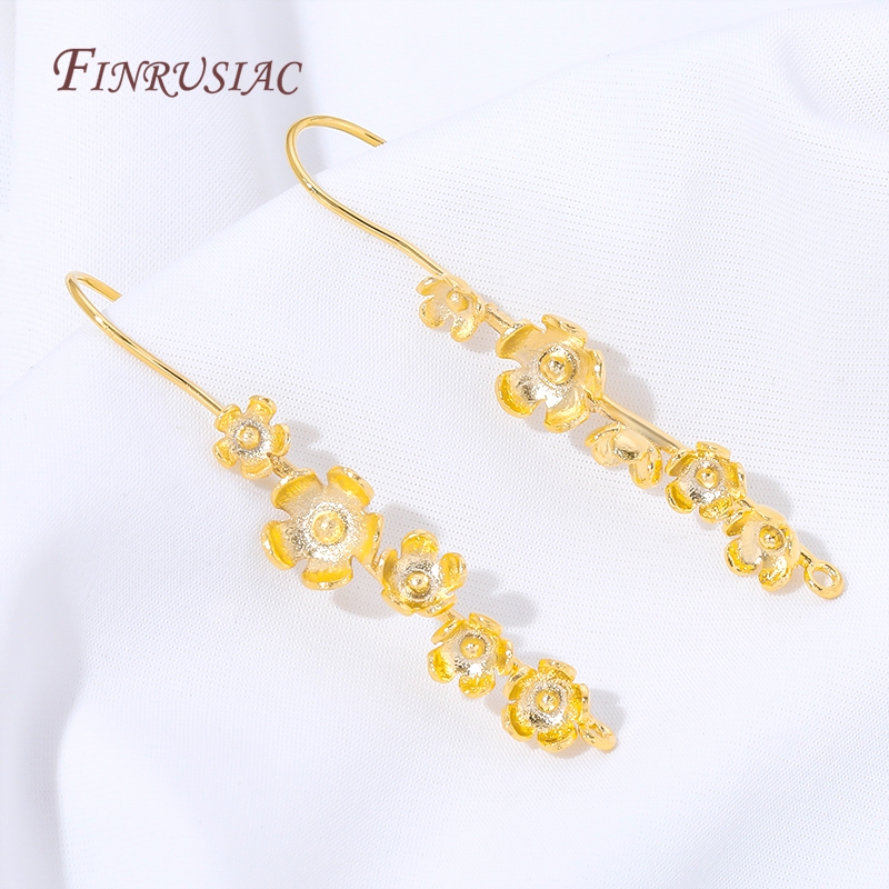 ตะขอเกี่ยวต่างหูรูปดอกไม้ชุบทอ - Flower Supply บทวิจารณ์และราคา