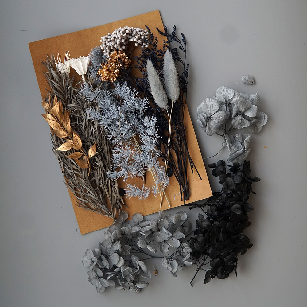 1 แพ็คพืชประดิษฐ์แห้งดอกไม้จริ - Dried Flower Bunch บทวิจารณ์และราคา