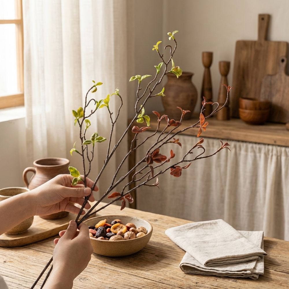 กิ่งไม้จำลองแบบเหมือนจริง กิ่ง - Branch Curly Willow บทวิจารณ์และราคา
